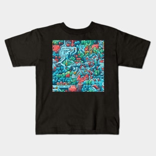 Pixel Art Repeating Pattern Kids T-Shirt